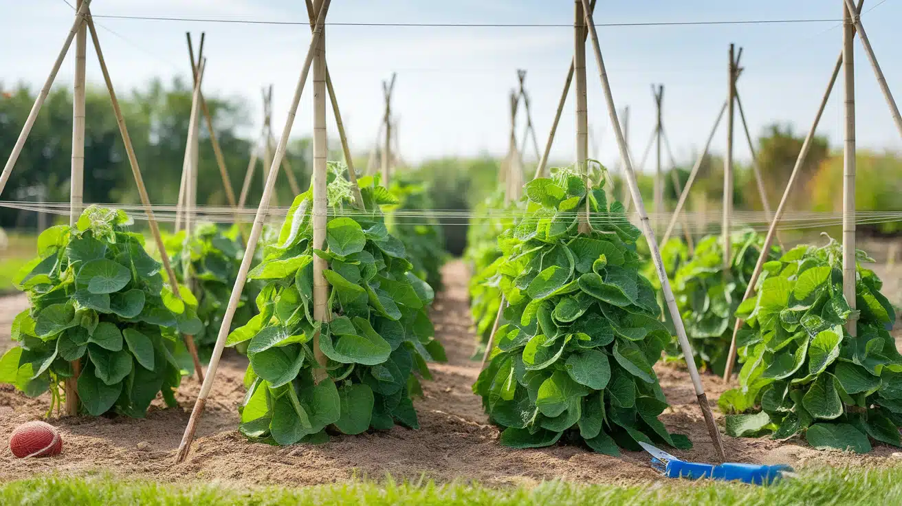 Broad Bean Plant Care- Support System & Growing Tips