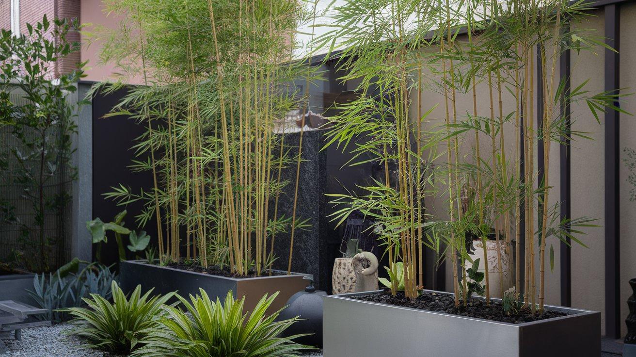 Bamboo Privacy Planters