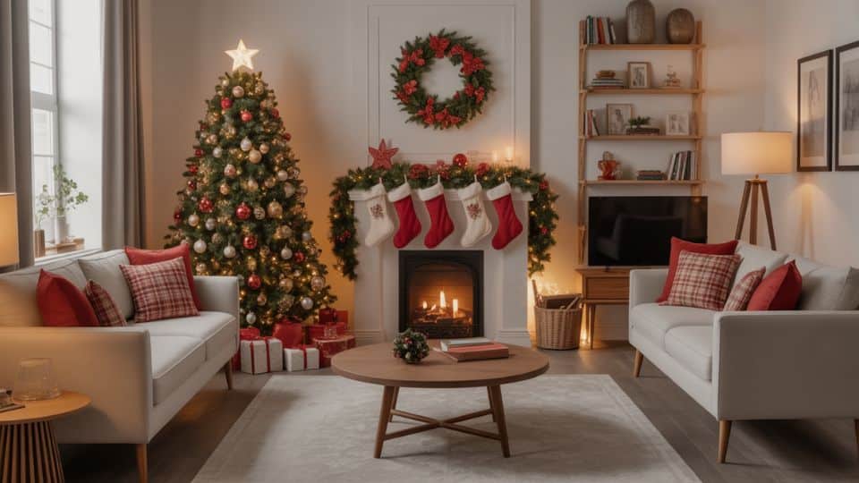 22 CozyLiving Room Christmas Decor Ideas