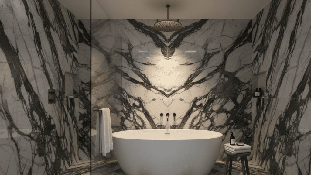Floor to Ceiling Marble Wet Room