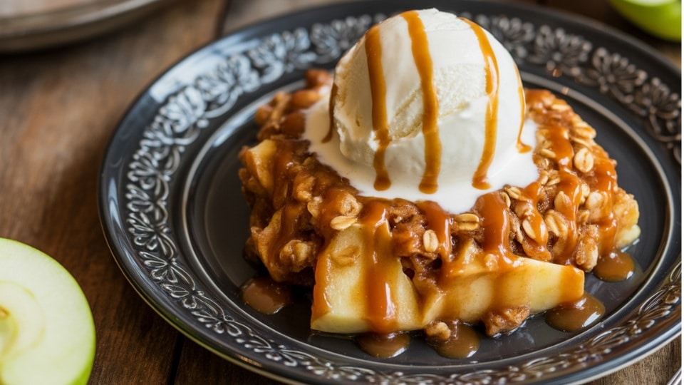 apple crisp for a warm finish