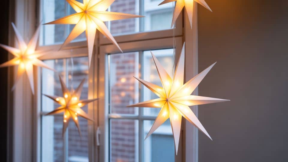 create paper star garlands