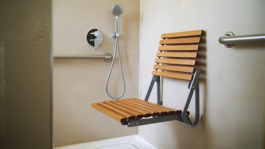 fold down shower seat