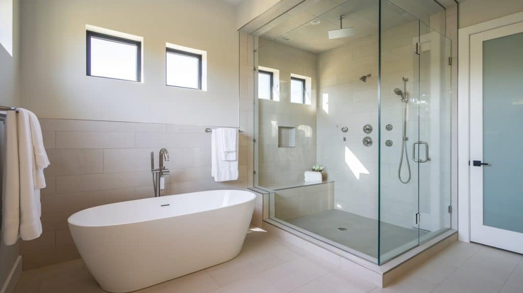 large glass partition