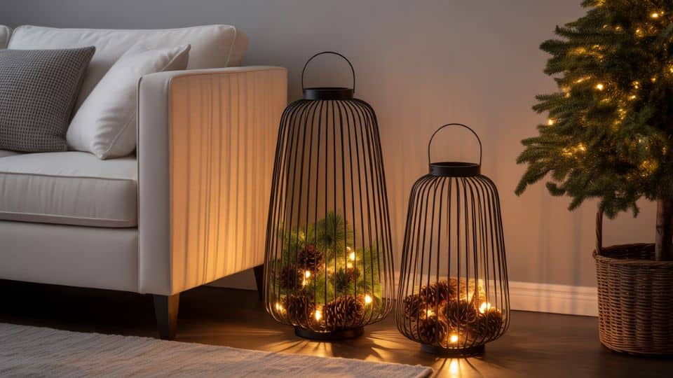 place oversized lanterns