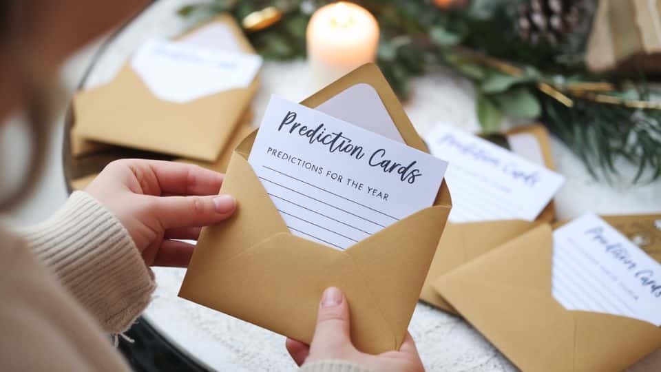 prediction cards for the new year