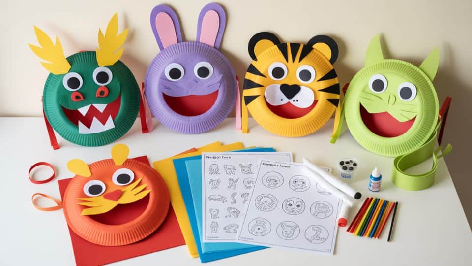 zodiac animal puppets or masks