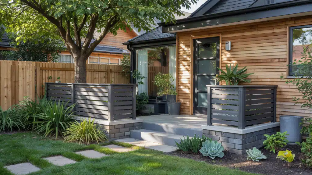 Modern Slatted Fencing