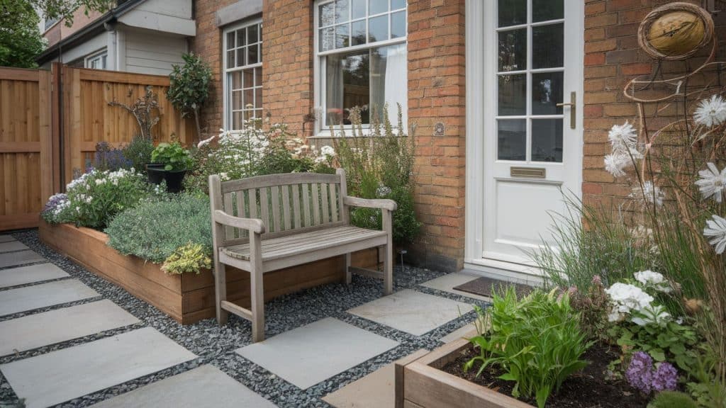 compact bench small front garden