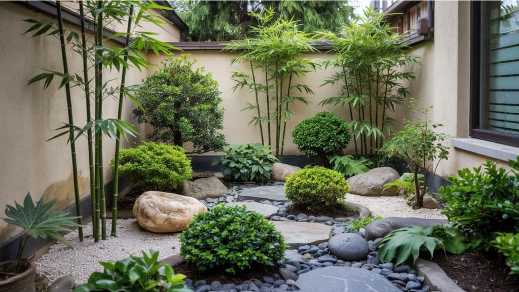 japanese minimalist small garden