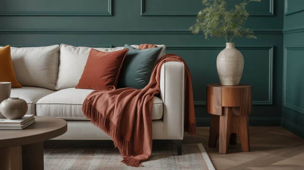 layered textures colorful interior