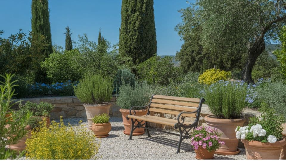 mediterranean gravel layout