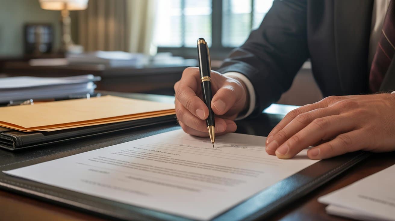 close-up-of-a-person-in-a-suit-signing-a-legal-property-document-with-a-pen-at-a-desk-in-an-office